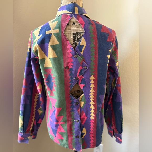VINTAGE : Wanda D Western Button Down Shirt - Picture 4 of 7